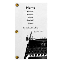 Tarjeta de visita de película del Scriptwriter del