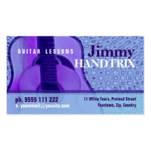 Tarjeta de visita de "PurpleBlue" de la GUITARRA