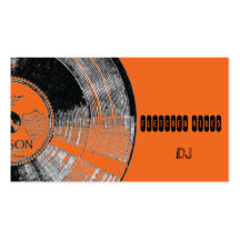 Tarjeta de visita de registro retra de DJ del nara