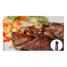 tarjeta de visita de restaurante del asador