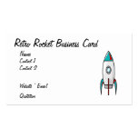 Tarjeta de visita de Rocket retro