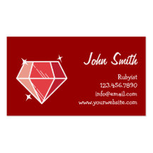 Tarjeta de visita de rubíes roja de Rubyist de la 