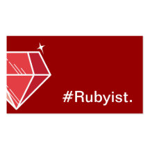 Tarjeta de visita de rubíes roja de Rubyist del fr