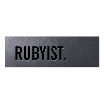 Tarjeta de visita de Rubyist del negro de carbón m
