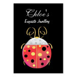 Tarjeta de visita de señora Bug Jewellery
