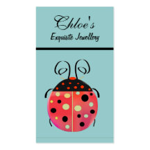 Tarjeta de visita de señora Bug Jewellery