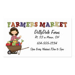 Tarjeta de visita de señora Veggies del mercado de
