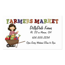 Tarjeta de visita de señora Veggies del mercado de