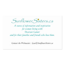 Tarjeta de visita de SunflowerSisters.ca