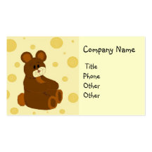 Tarjeta de visita de Teddybear