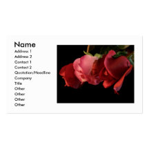 Tarjeta de visita de tres rosas