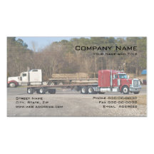Tarjeta de visita de trueque del camionero