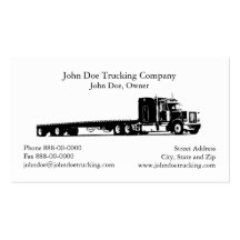 Tarjeta de visita de trueque del camionero