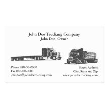 Tarjeta de visita de trueque del camionero