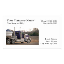 Tarjeta de visita de trueque del camionero