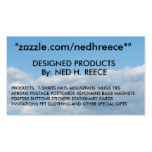 TARJETA de VISITA de zazzle.com/nedhreece*" -