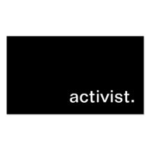 Tarjeta de visita del activista