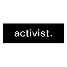 Tarjeta de visita del activista