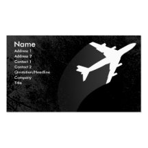 Tarjeta de visita del aeroplano