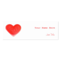 Tarjeta de visita del amor flaca