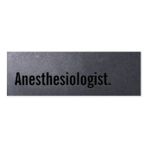 Tarjeta de visita del Anesthesiologist del negro d