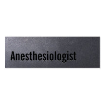 Tarjeta de visita del Anesthesiologist del negro d