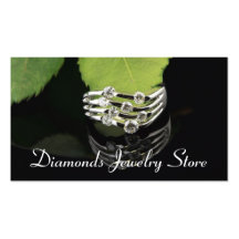 Tarjeta de visita del anillo de diamante de la joy