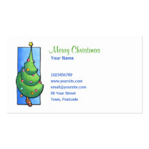 Tarjeta de visita del árbol de navidad