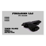 Tarjeta de visita del arma de la pistola