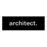 Tarjeta de visita del arquitecto