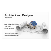 Tarjeta de visita del arquitecto y del diseñador