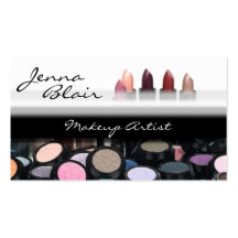 Tarjeta de visita del artista de maquillaje del lá