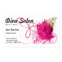 Tarjeta de visita del artista de maquillaje del sa