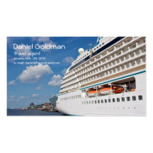 Tarjeta de visita del barco de cruceros del agente