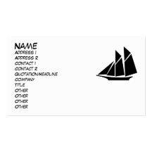 Tarjeta de visita del barco de navegación
