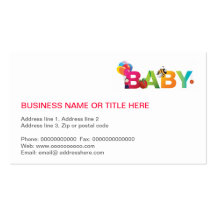 tarjeta de visita del bebé