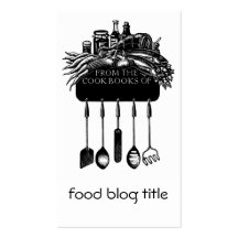 Tarjeta de visita del blog de la comida