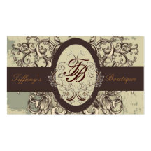 Tarjeta de visita del boutique del vintage del cap