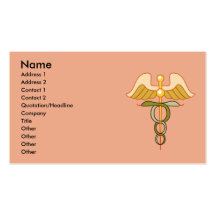Tarjeta de visita del caduceo