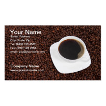 Tarjeta de visita del café
