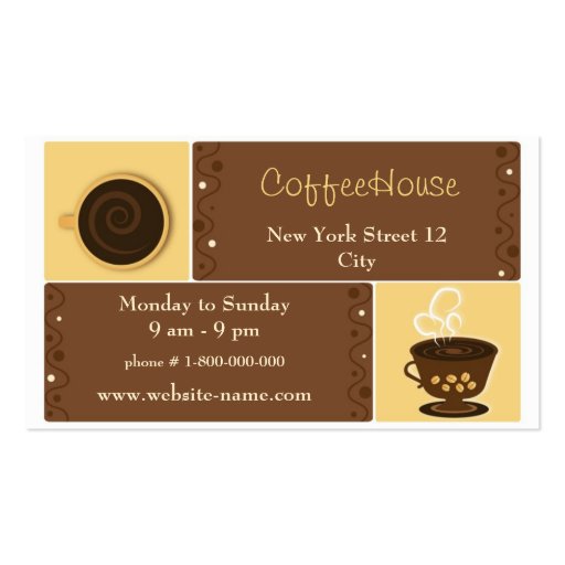 Tarjeta de visita del café del café express