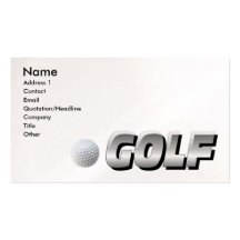 Tarjeta de visita del campo de golf