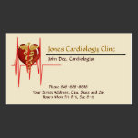 Tarjeta de visita del cardiólogo tarjetas de negocio