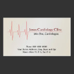 Tarjeta de visita del cardiólogo tarjetas de negocio