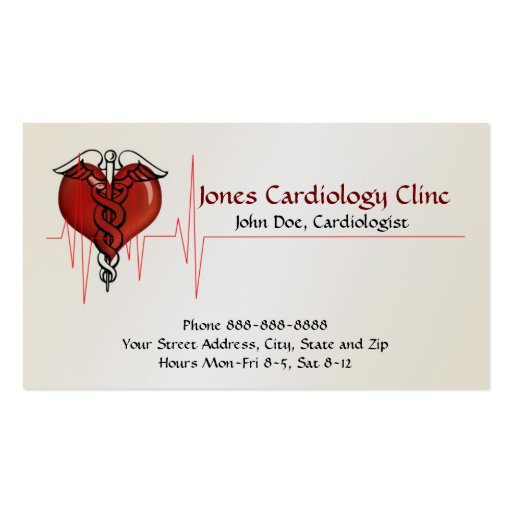 Tarjeta de visita del cardiólogo