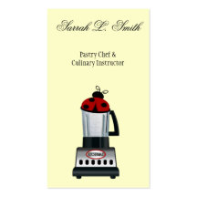 Tarjeta de visita del chef de repostería de la pan
