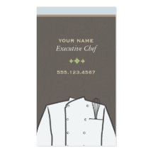 Tarjeta de visita del chef ejecutivo