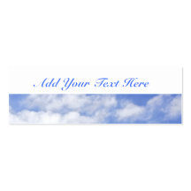 Tarjeta de visita del cielo de la nube