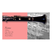 Tarjeta de visita del Clarinet para ClarinetCentra