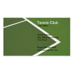 Tarjeta de visita del club de tenis